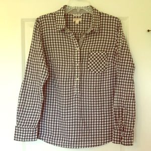 Merona black and white blouse